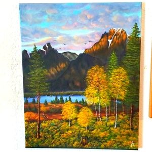 Origional Art Oil Painting 'Grand Tetons'